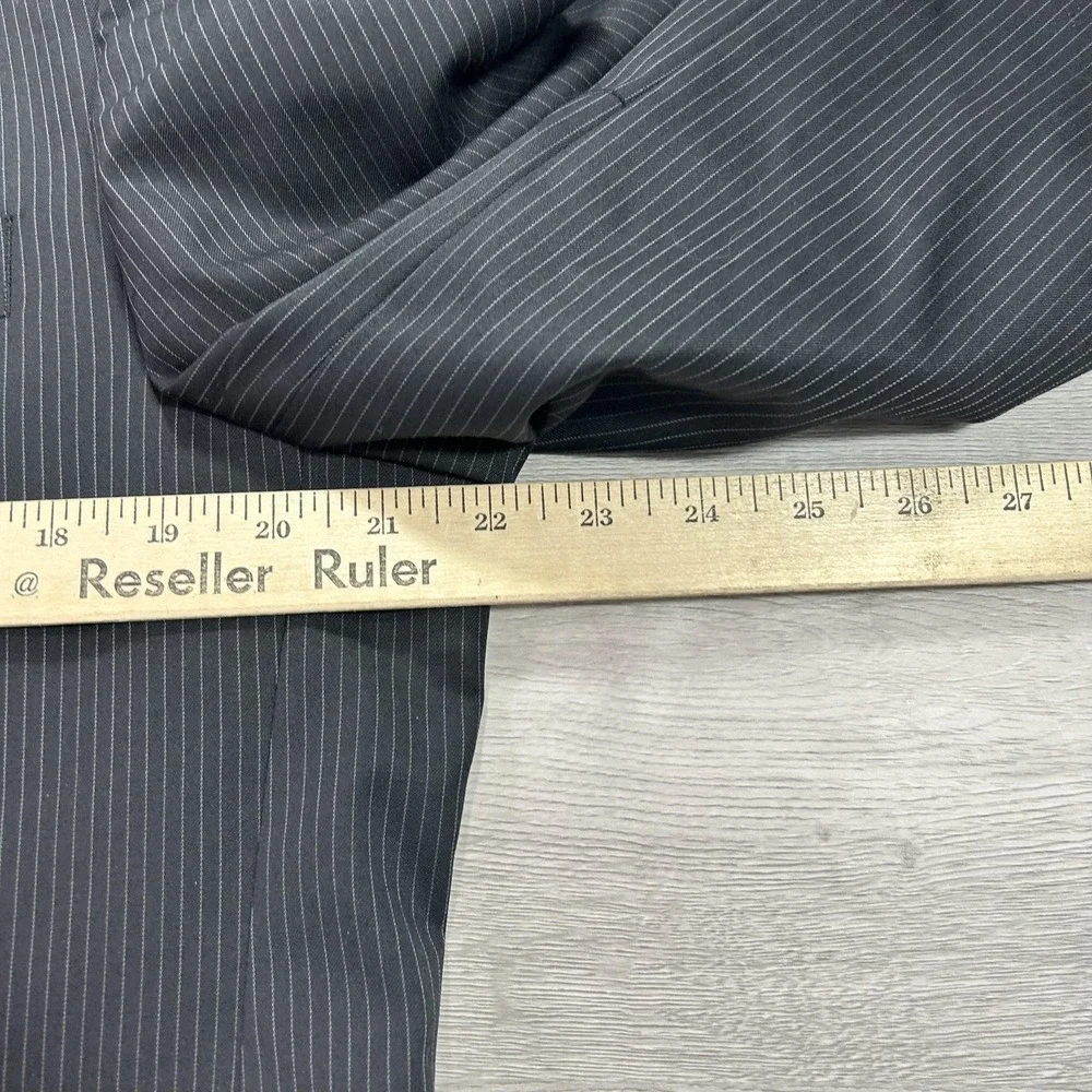Brooks Brothers Blazer Mens 43R Gray Pinstripe 346 Stretch Wool Blend Two Button